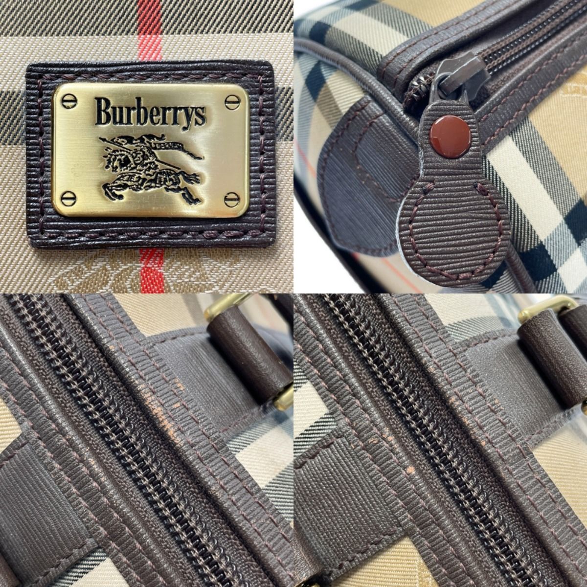 BURBERRY バーバリー ミニボストンバッグ ハンドバッグ キャメル