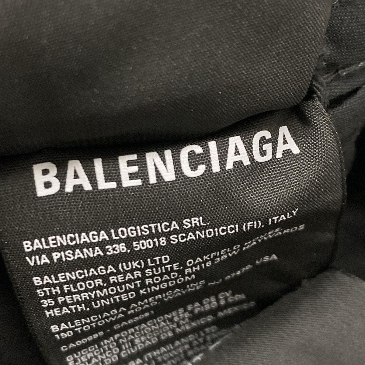 BALENCIAGA(バレンシアガ) キャップ L - 723757 黒×白 ロゴプリント  
