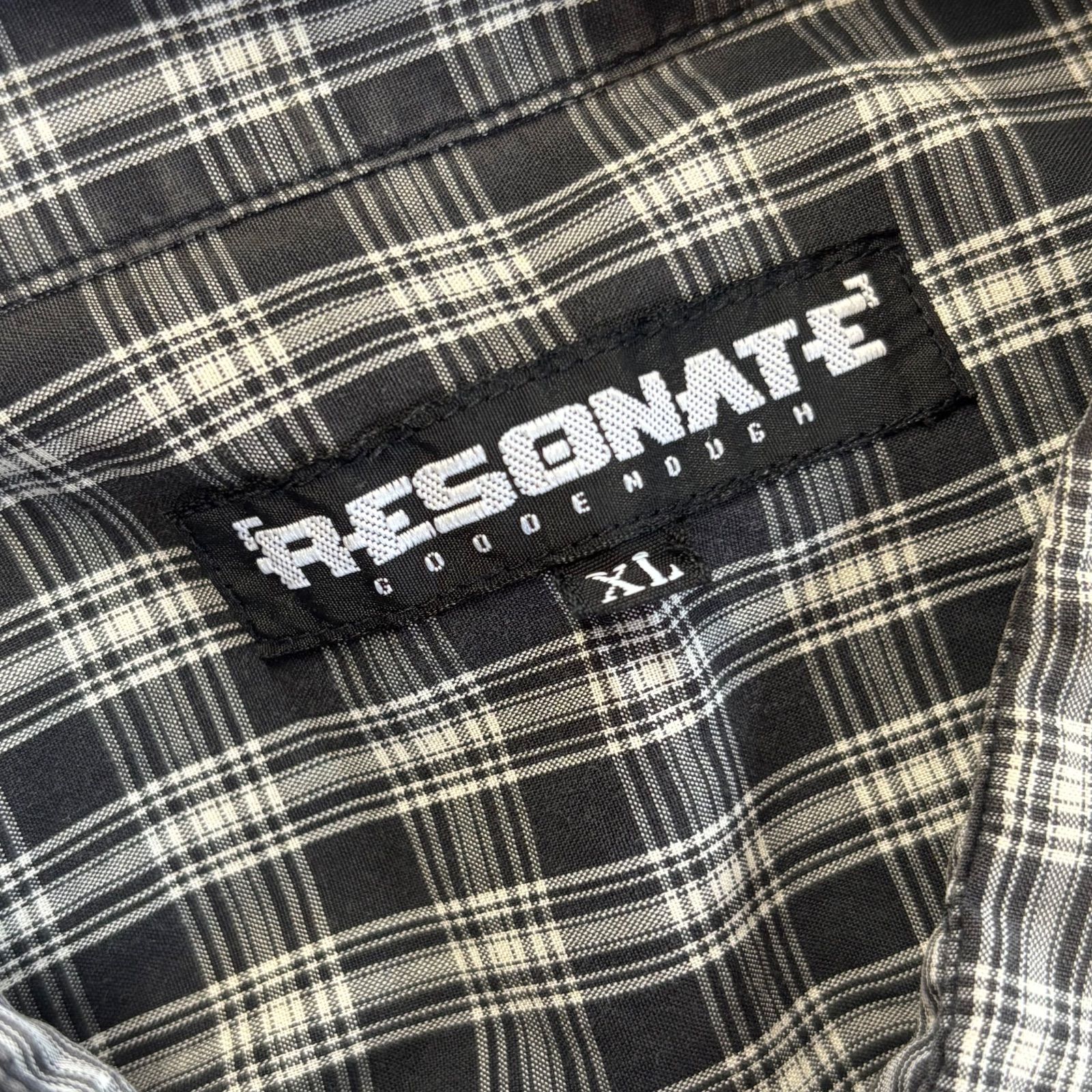 ⚫︎RESONATE GOODENOUGH サイドメッシュ切り替え 半袖チェック ⚫︎RESONATE GOODENOUGH サイドメッシュ切り替え 半袖チェック