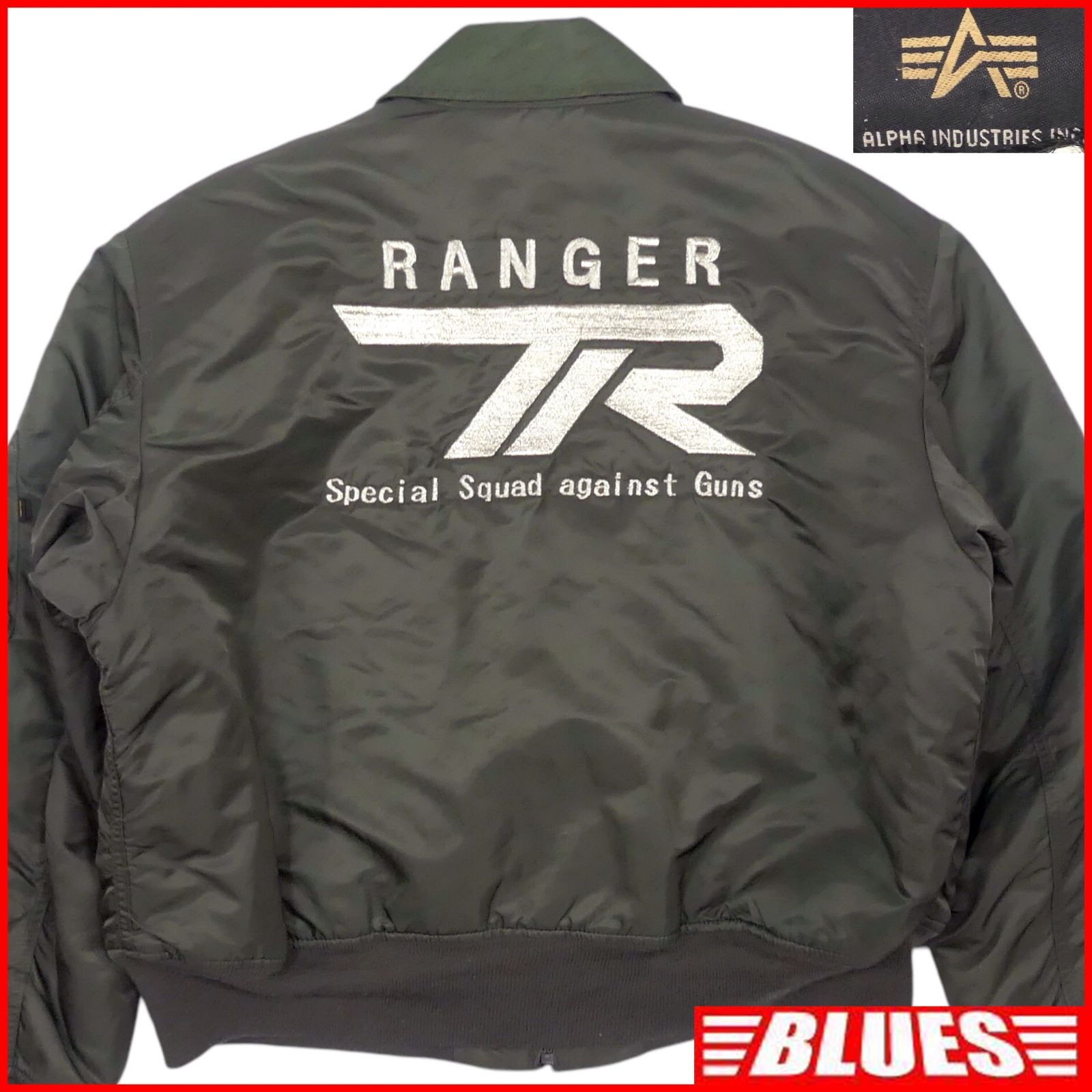 ALPHA】アルファ CWU ミリタリーフライトジャケット M ブラック 古着