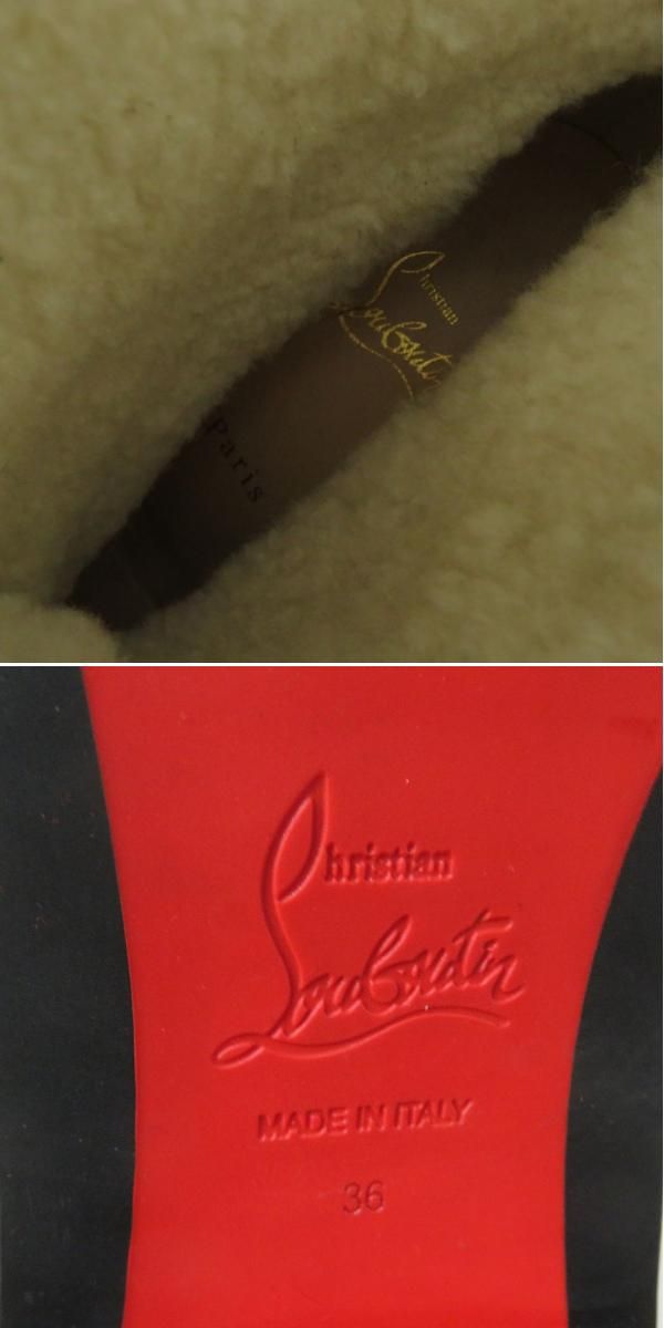 極美品☆Christian Louboutin クリスチャンルブタン ベルト付き レザー ...