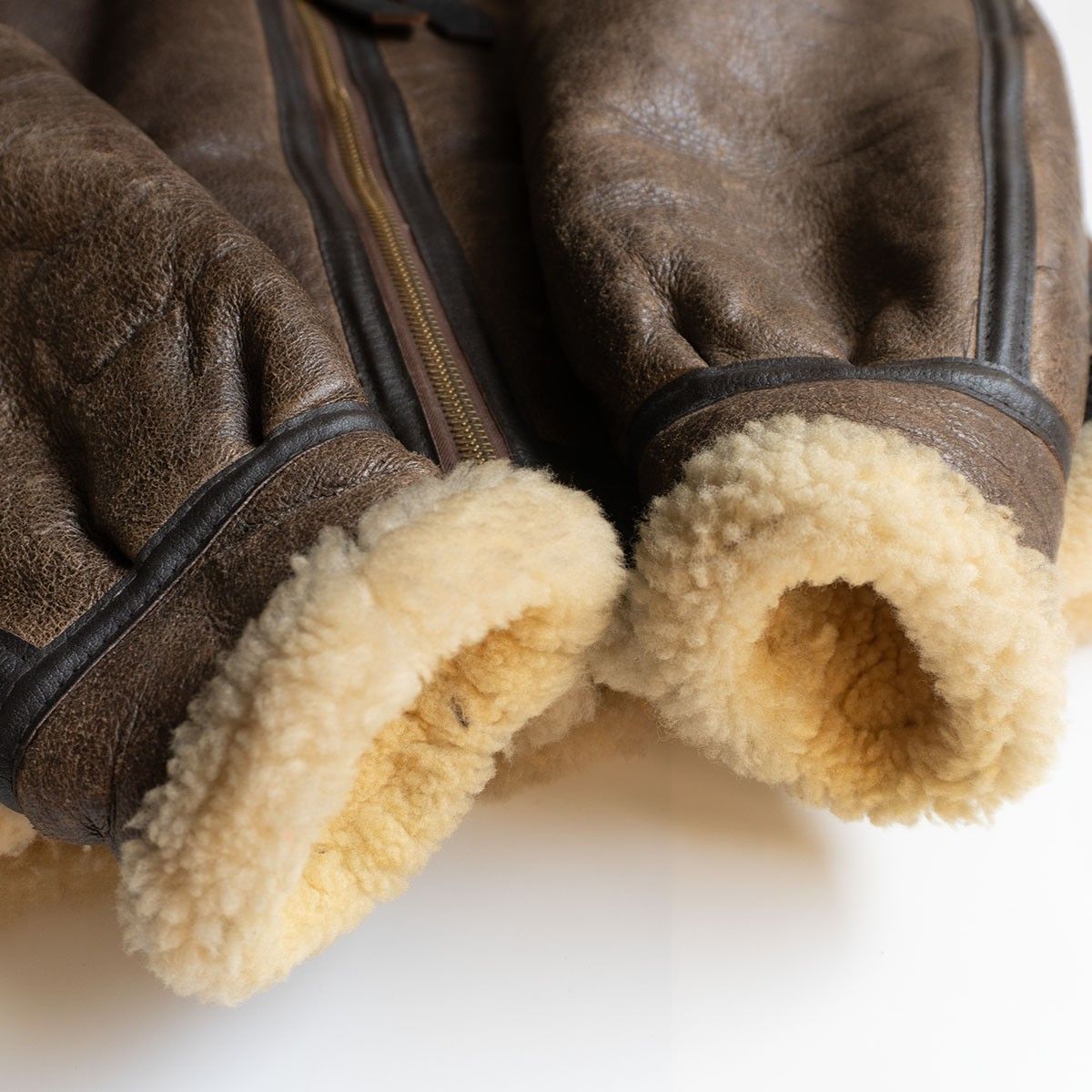 AVIREX B-3 ムートンボンバージャケット 38 ブラウン アヴィレックス フライト レザー ジャケット 25090403 KANDAIZUMI_COM