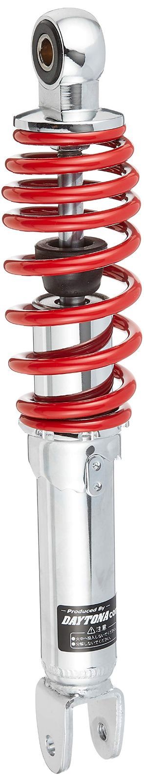 285mm_レッド デイトナ(Daytona) バイク用 リアサスペンション 汎用(原付) 取付長285mm 街乗り設定 ユニバーサルリアショック レッドスプリング 73538