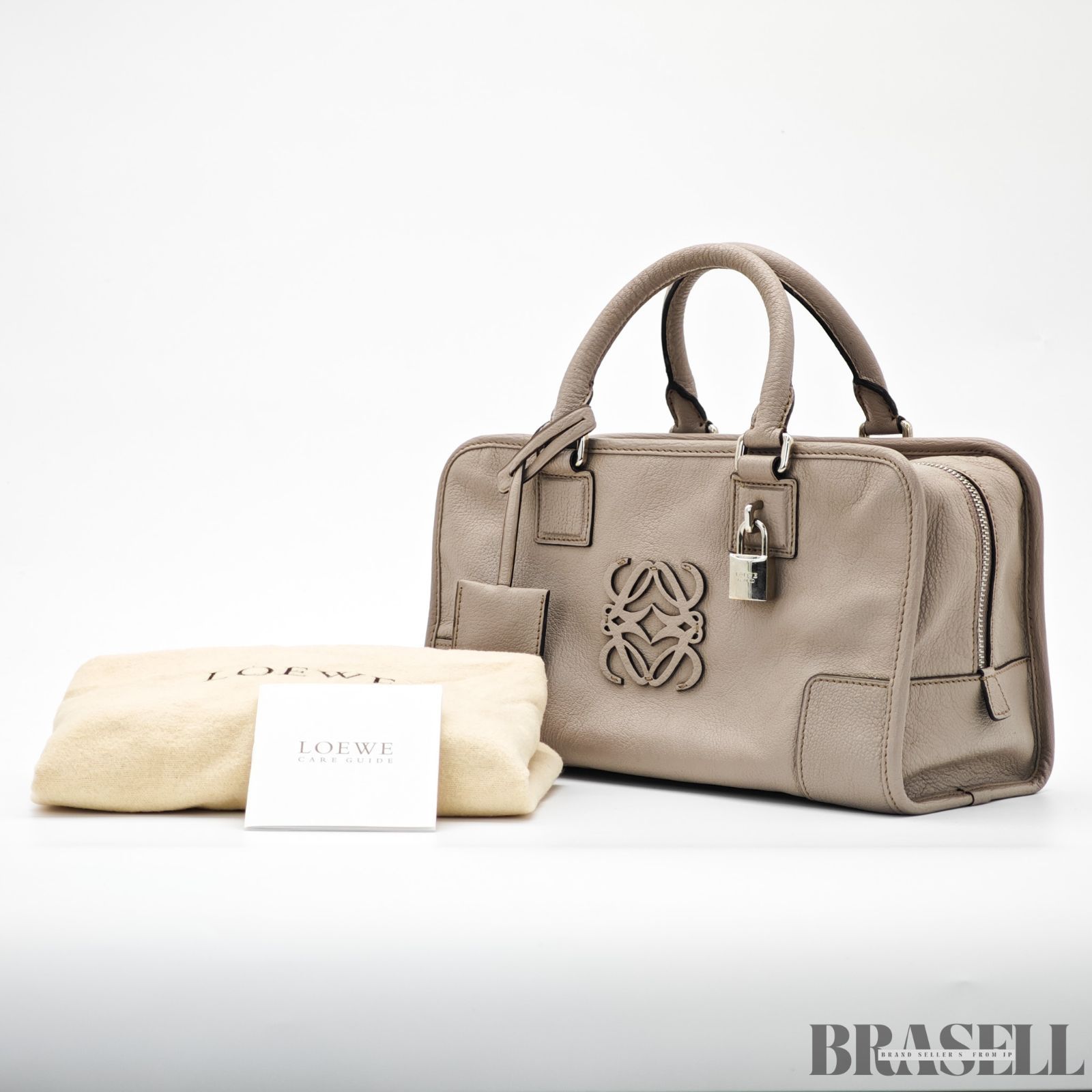 LOEWE LOEWE(ロエベ) ハンドバッグ アマソナ28 グレージュ レザー 