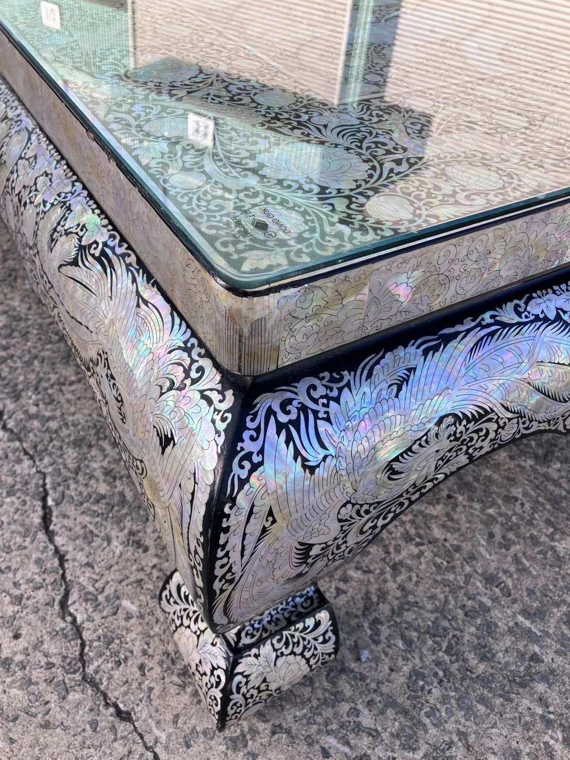 韓国伝統工芸品 螺鈿（らでん）細工 テーブル - メルカリ