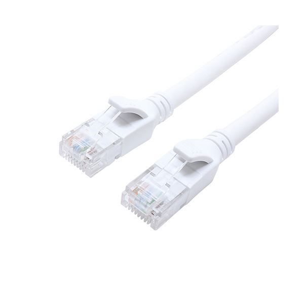 まとめ ナカバヤシ ミヨシCAT.6A LANケーブル ホワイト 5m C6A-05WH 1本 ×5セット