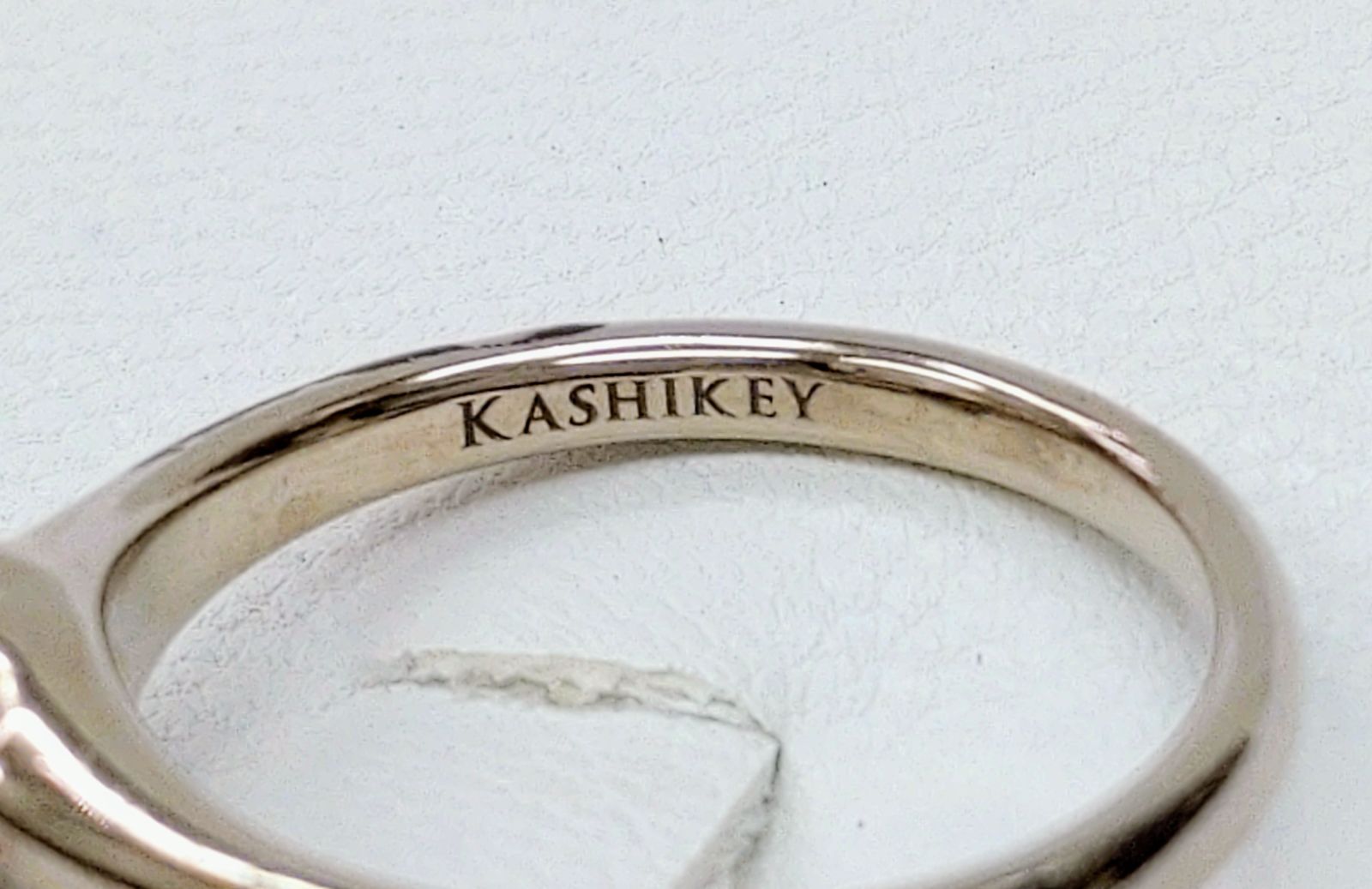 カシケイ ムク K18BG ブラウンダイヤモンド3石 0.3ct リング【N565 