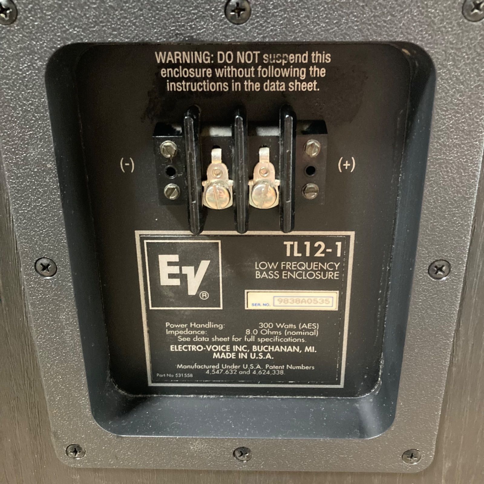 EV エレクトロボイス Electro-Voice 12inch サブウーファー TL12-1