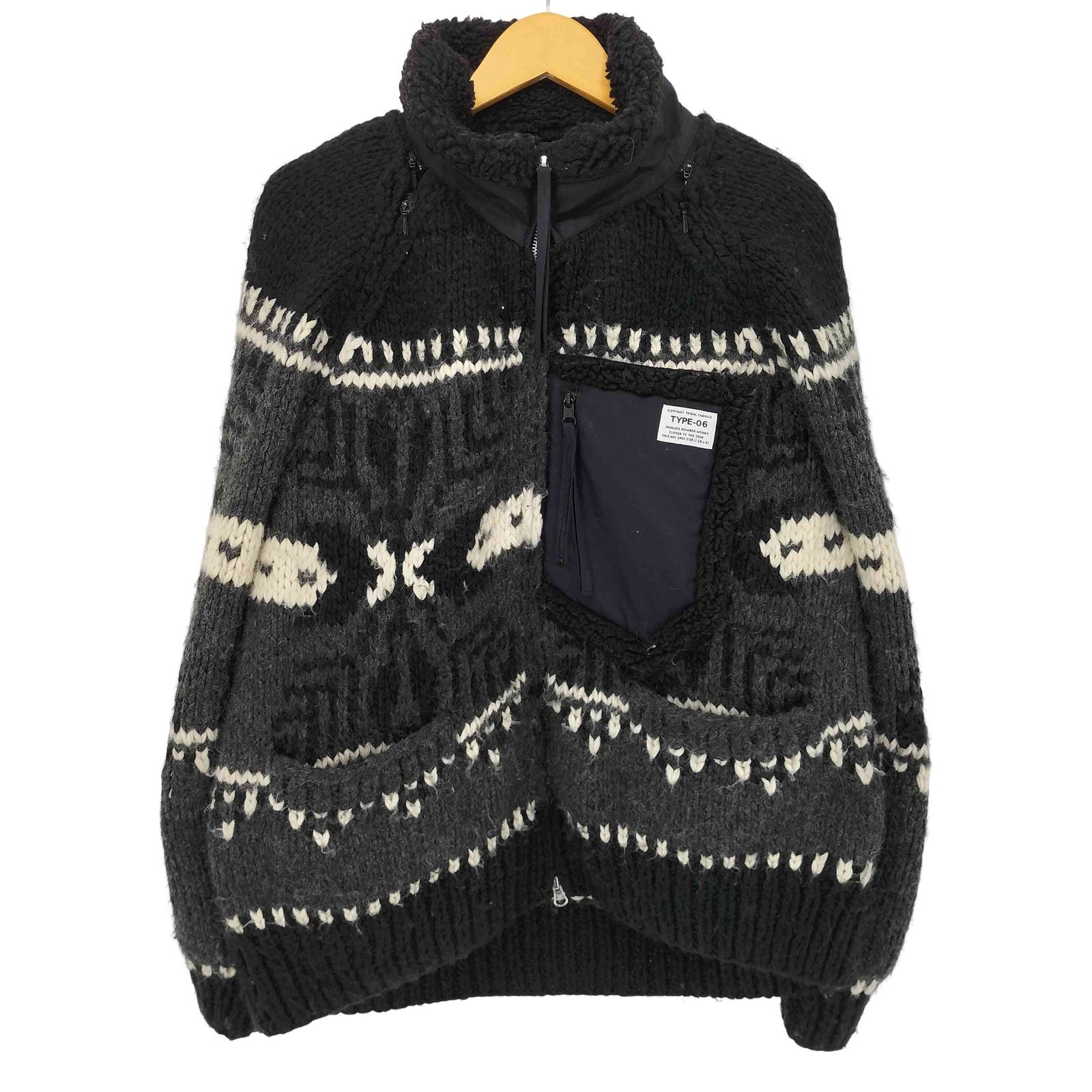elephant tribal fabrics 23AW カウチンニットブルゾン elephant tribal fabrics 23AW カウチンニットブルゾン