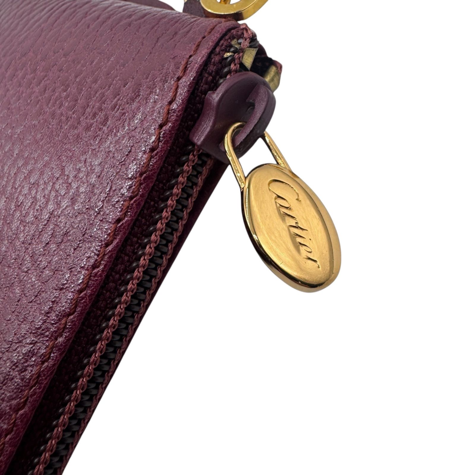 極美品 Cartier カルティエ マストライン レザー チェーン