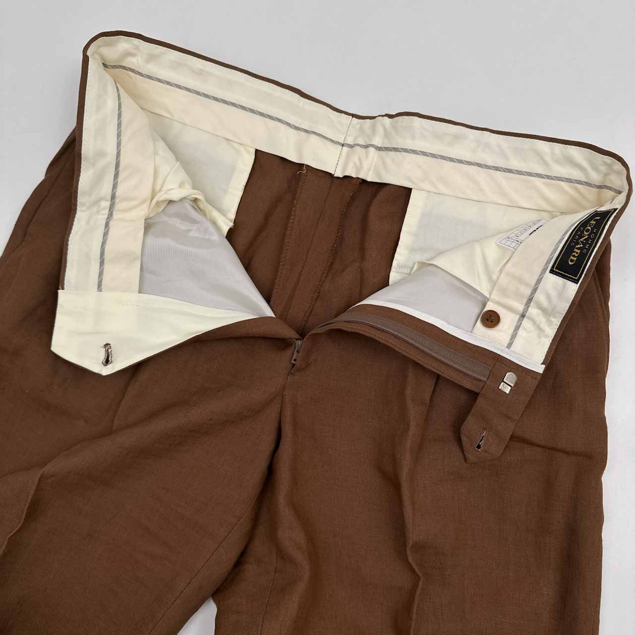 LEONARD スラックス LEONARD レオナール homme paris ツータック スラックスパンツ