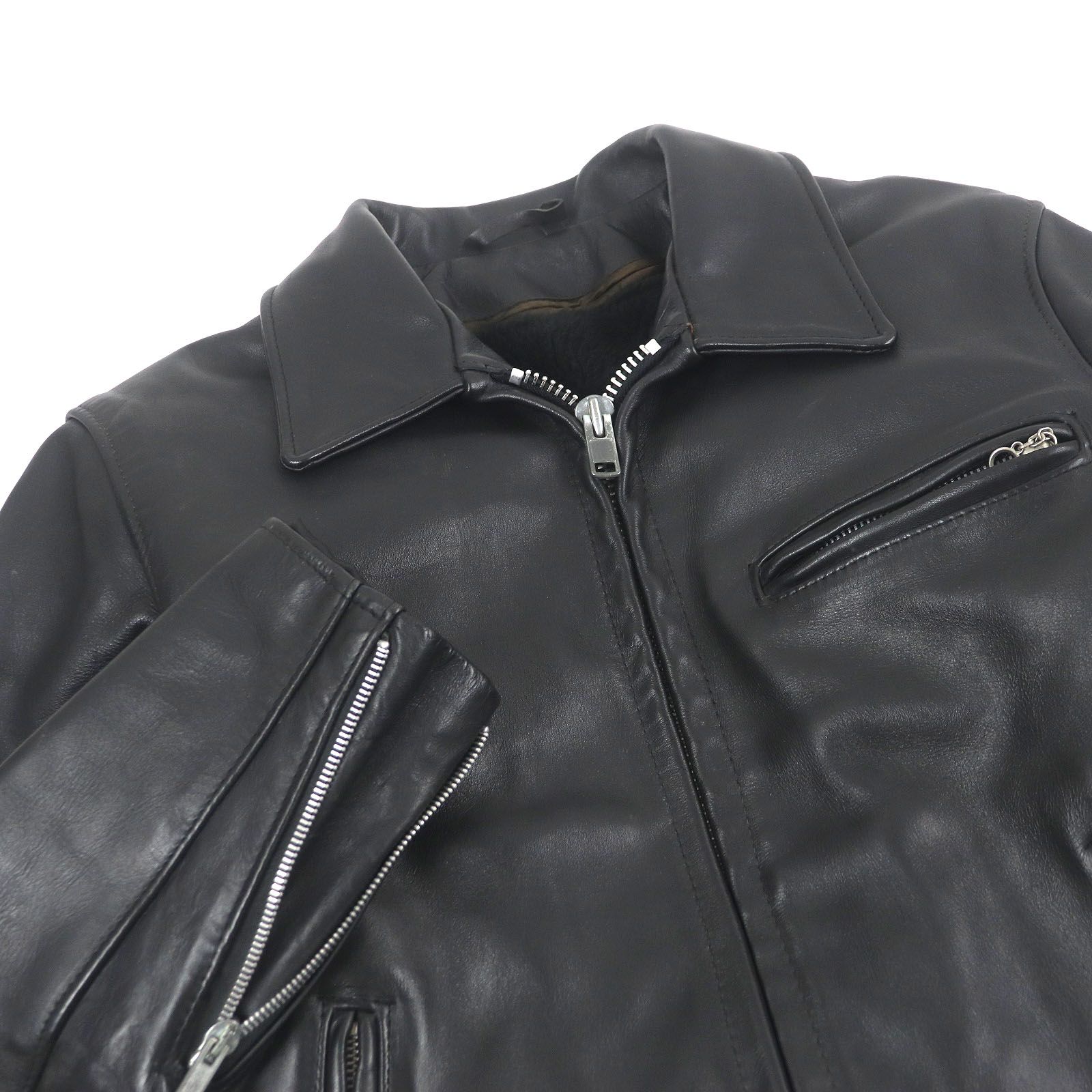 schott シングルライダース ボアライナー付き　S ブラック 楽天市場】SCHOTT ショット 641 ボアライナー付 レザー シングル
