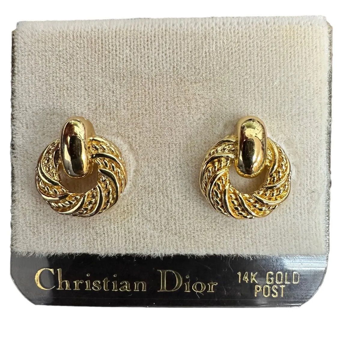 Christian Dior ディオール ロゴ ラウンド イヤリング