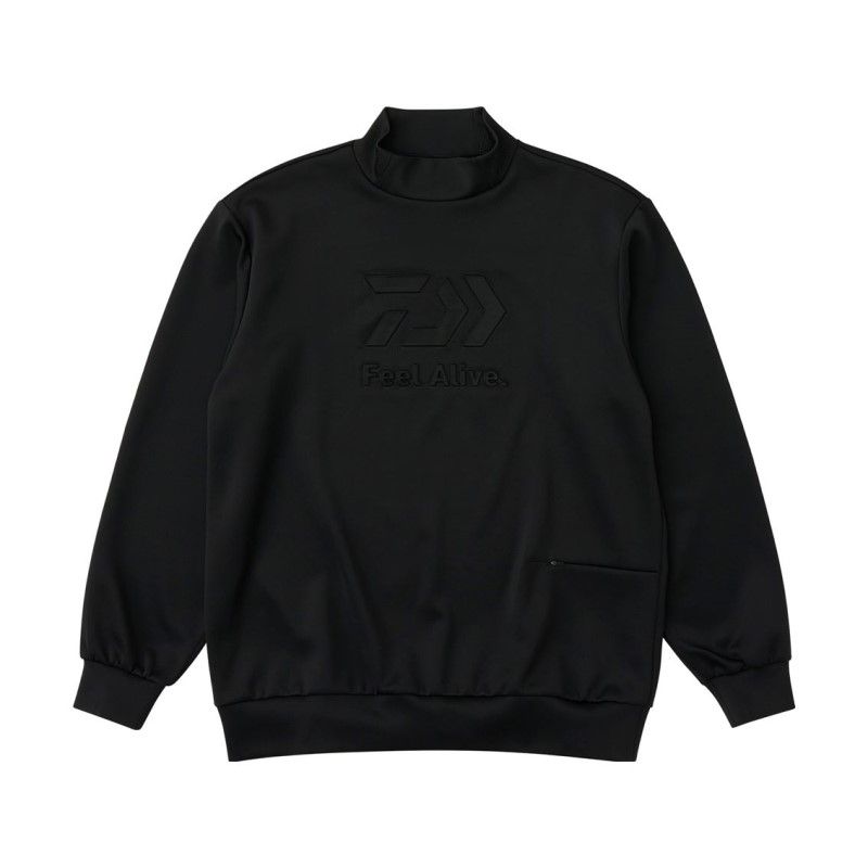 DE-8725 ダンロテック スウェットモックネック XL ブラック