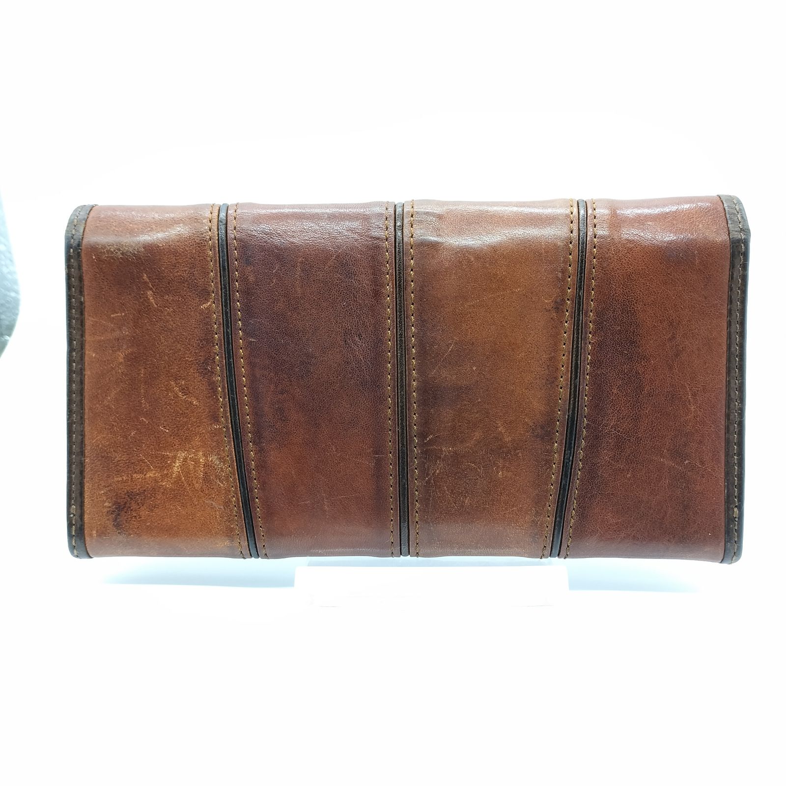 【新品・未使用】UNISON DEPT. ブラウンレザー　ジッパー長財布 タイムレスデザイン✨】 UNISON DEPT. ユニゾンデプト 長財布