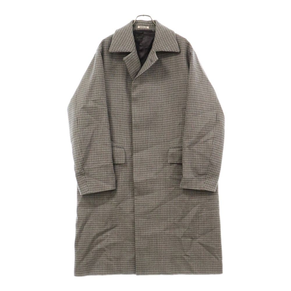 AURALEE (オーラリー) 19AW DOUBLE FACE CHECK SOUTIEN COLLAR COAT 