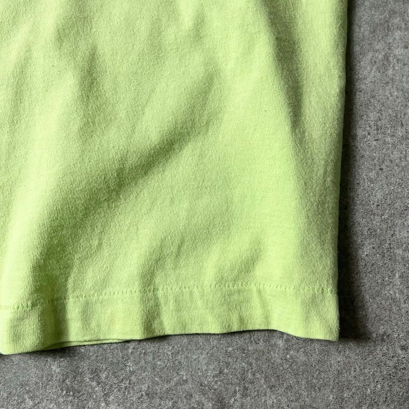 90s USA製 1998 SYATP カレッジ プリント 半袖 Tシャツ XL / 90年代 アメリカ製 オールド シングル ライム グリーン