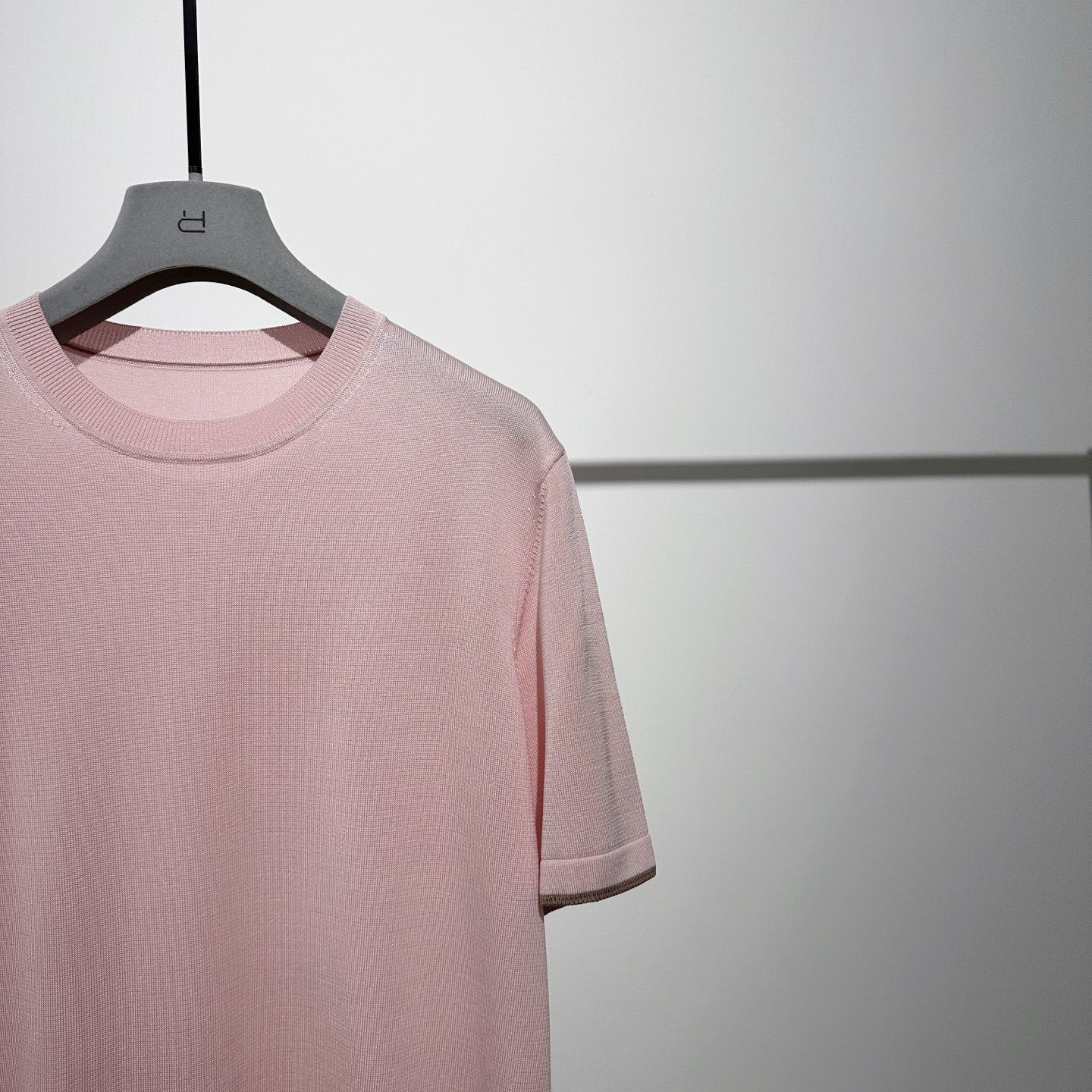 Loro Piana ピンクストライプ 半袖ニット サイズ46 ピンクL○数量限定○在庫限り【送料無料】Loro Piana