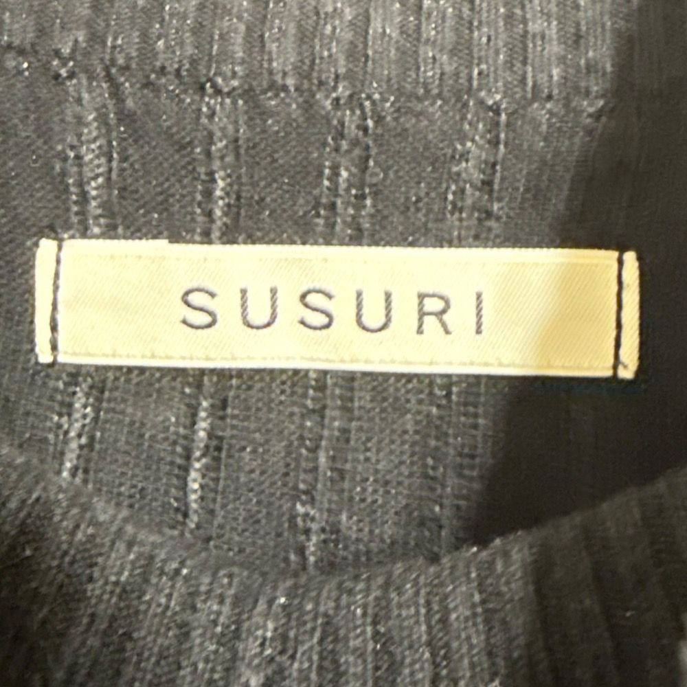 美品 SUSURI ススリ シルクブ ストレッチ 長袖 ハイネック ニット セーター サイズ1 ブラック レディース 古着 中古 美品 SUSURI ススリ シルクブ ストレッチ 長袖 ハイネック