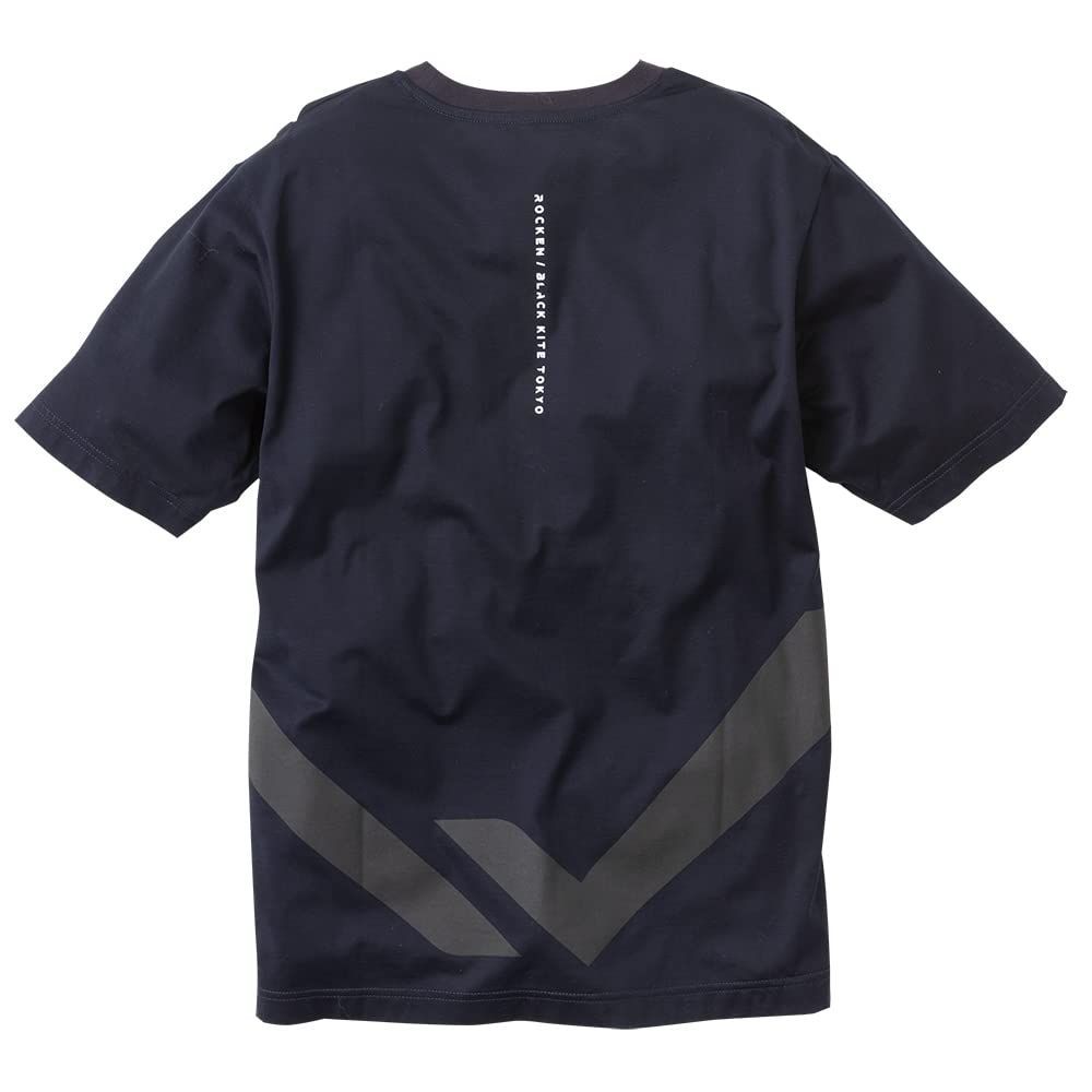 4L Regular_ネイビー コーコス信岡 Tシャツ ROCKEN|BLACK KITE TOKYO バックプリントTシャツ コットン メンズ RKN-6987 ネイビー 4L