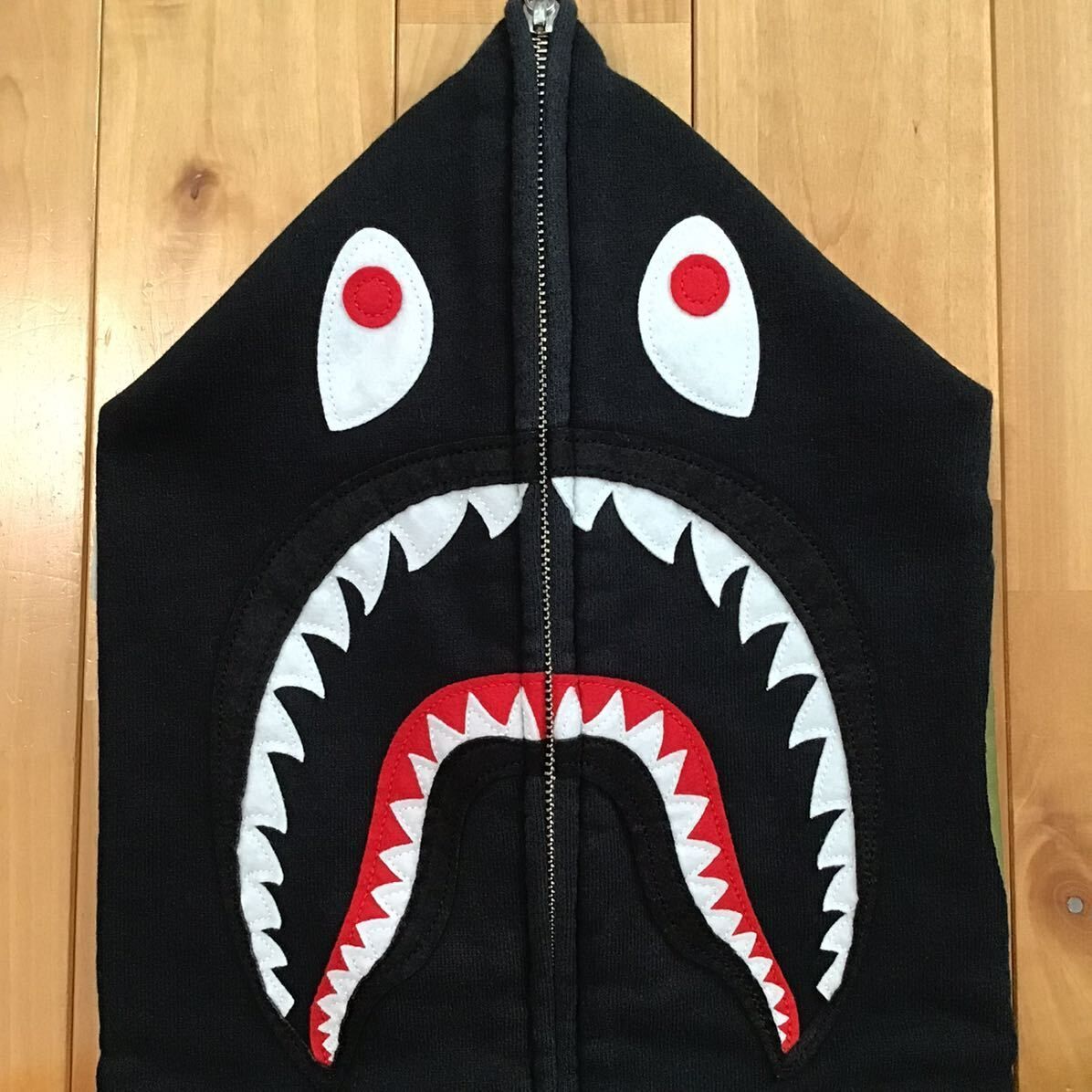 シャーク パーカー Mサイズ ブラック a bathing ape BAPE shark