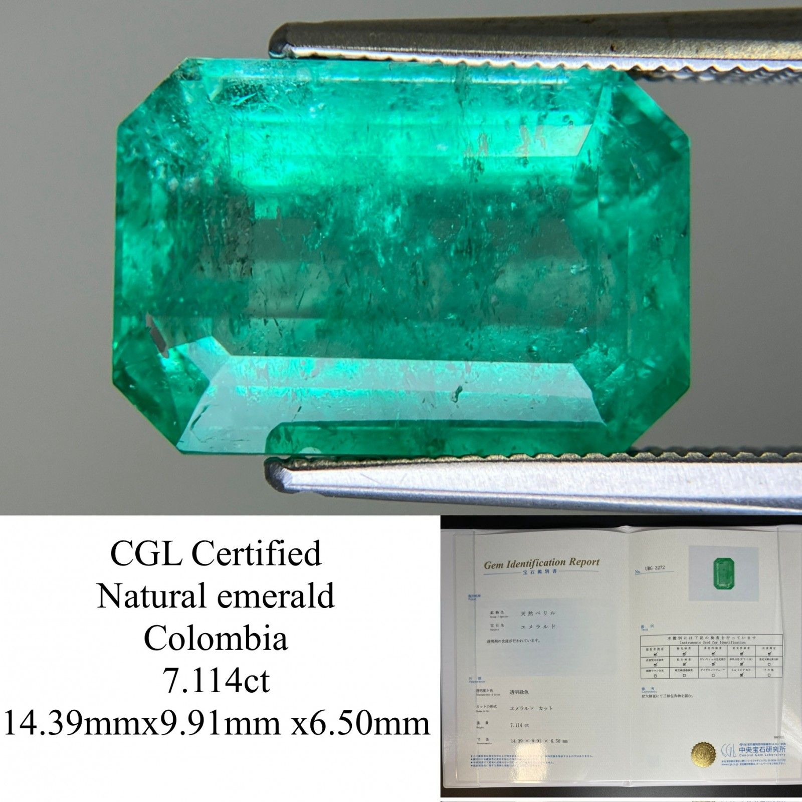 エメラルド コロンビア産 天然 宝石鑑別書付き 2.58 GIA Colombia 