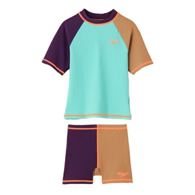 speedo スピード KIDS UNISEX SEPA バリBL 90サイズ SLB22302 BB | スポーツ スポーツ用品 服 衣類 衣料品 水着 スイムウェア セパレート水着 キッズ ジュニア 4WAYストレッチ 長持ち素材 ピンドル付き サ