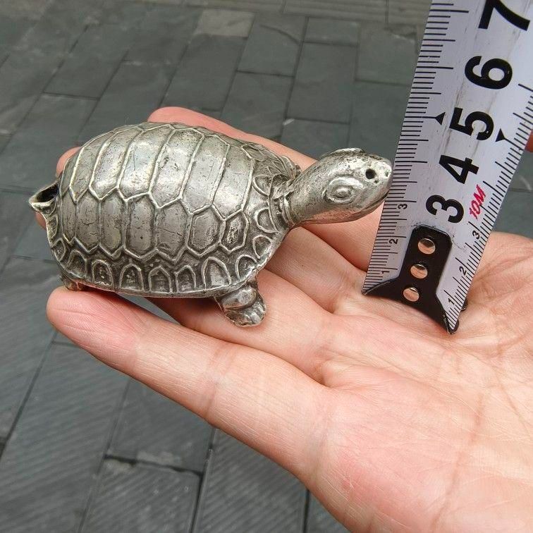 銅 細工 招財進宝納福長寿亀 茶道具 装飾品 工芸品 置物 - メルカリ
