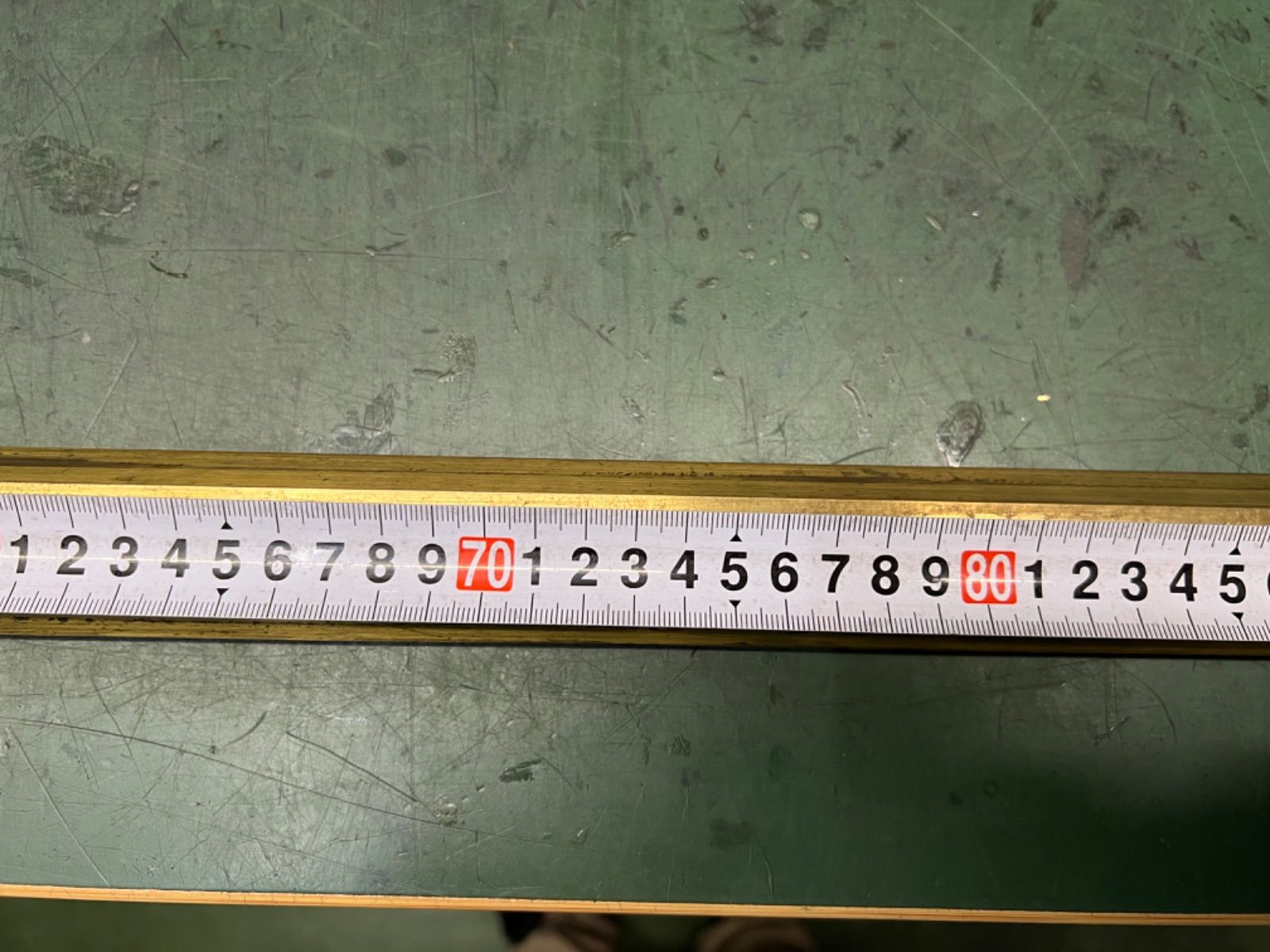 真鍮六角棒　対辺35mm　長さ1110mm　1本 外径素材肌　金属材料　端材