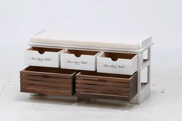 【品質保証書】 完成品 アンティーク レトロ 収納付き ベンチ 緊急大幅値下げ！