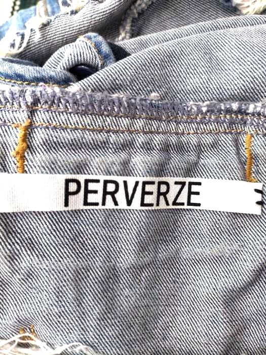 パーバーズ PERVERZE ダメージ加工ショート丈デニムジャケット