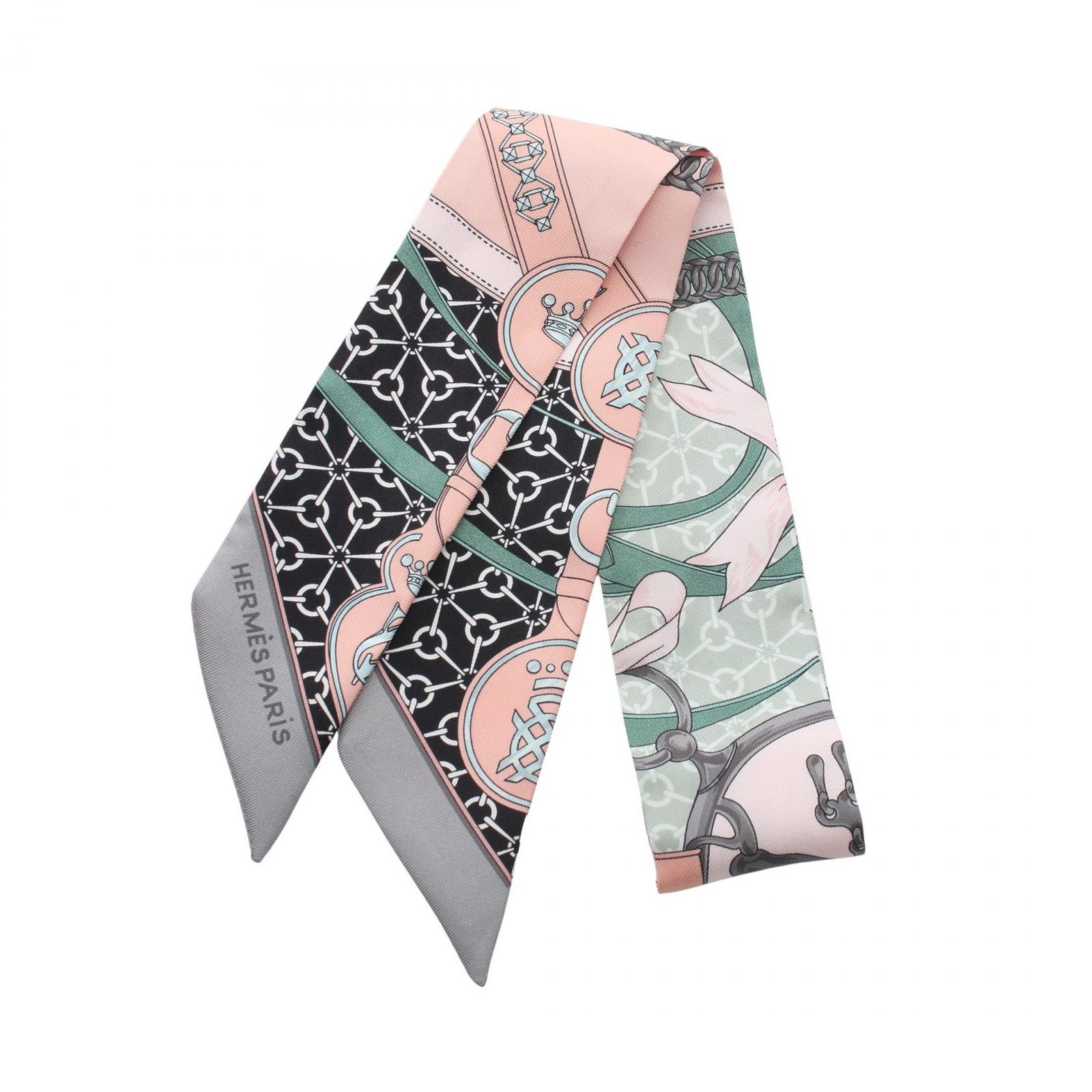 エルメス HERMES スカーフ ラインストーン ツイリー PIQUE DAME DE