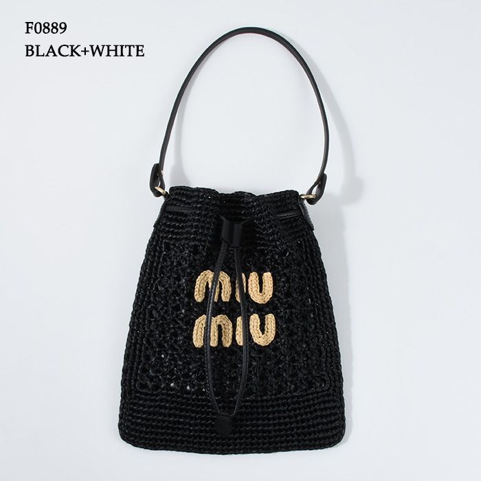 MIU MIU ミュウミュウ バッグ ハンドバッグ かごバッグ ウーブン