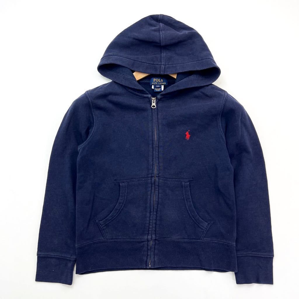 Polo Ralph Lauren  可愛い キッズ 8歳用 スウェット パーカー ネイビー 8 親子 アメカジ 休日 お出かけ ポロラルフローレンS1422