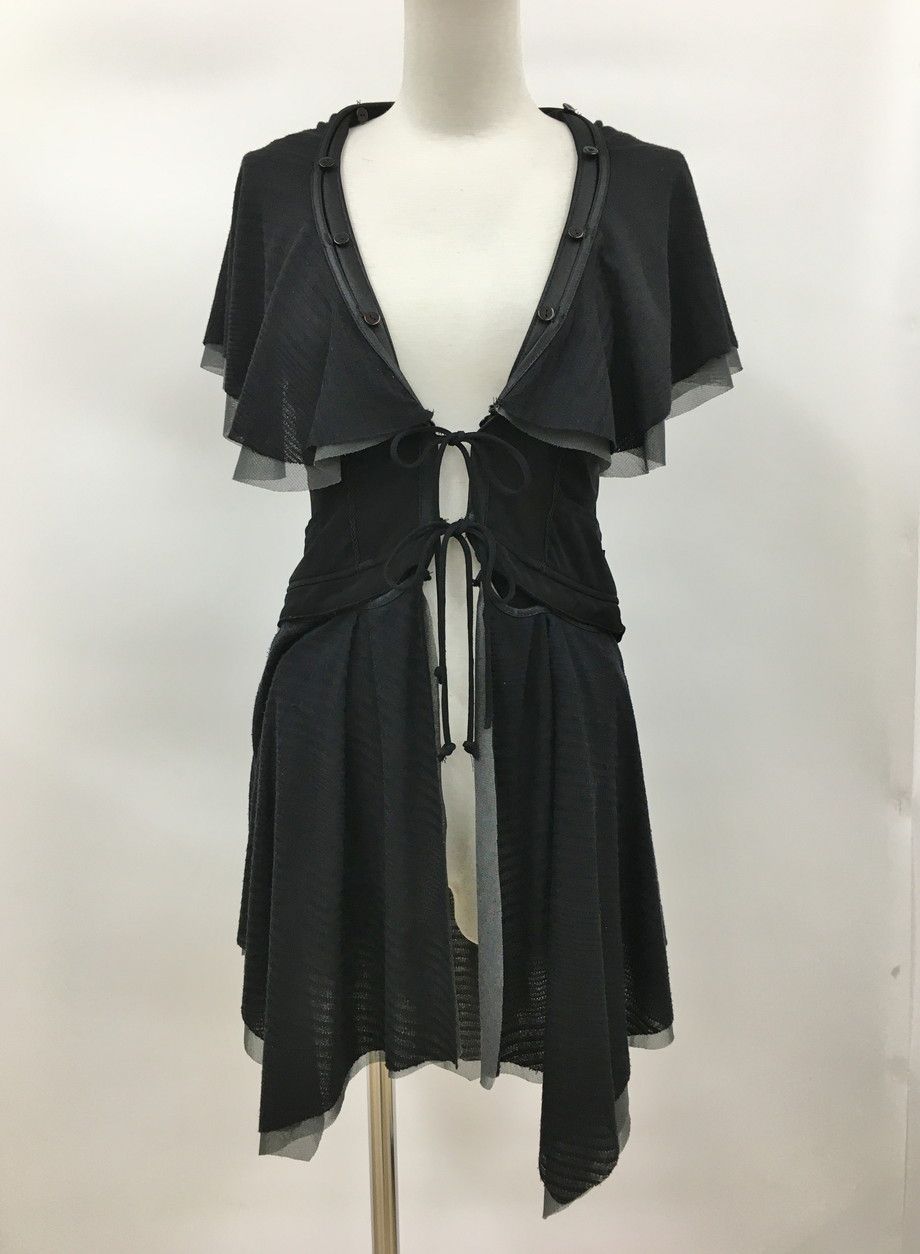 OZZ CROCE オッズクローチェ　編み上げドレープジレ　切り替えベスト OZZ CROCE オッズクローチェ 編み上げドレープジレ 切り替え