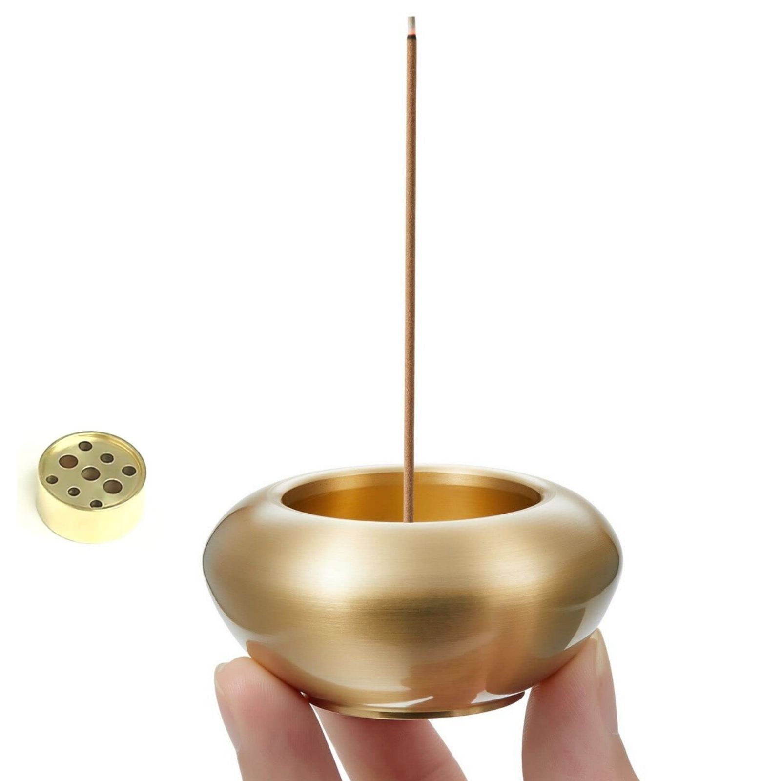 国際ブランド 仏壇用香炉 香炉 線香立て おしゃれ 真鍮製 金 ゴールド