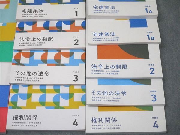 フォーサイト 宅地建物取引士 スピード合格講座 基礎/過去問講座/択一対策編等 2022年合格目標 状態良多数 計15冊 012L4D フォーサイト 宅地建物取引士 スピード合格講座 基礎/過去問講座