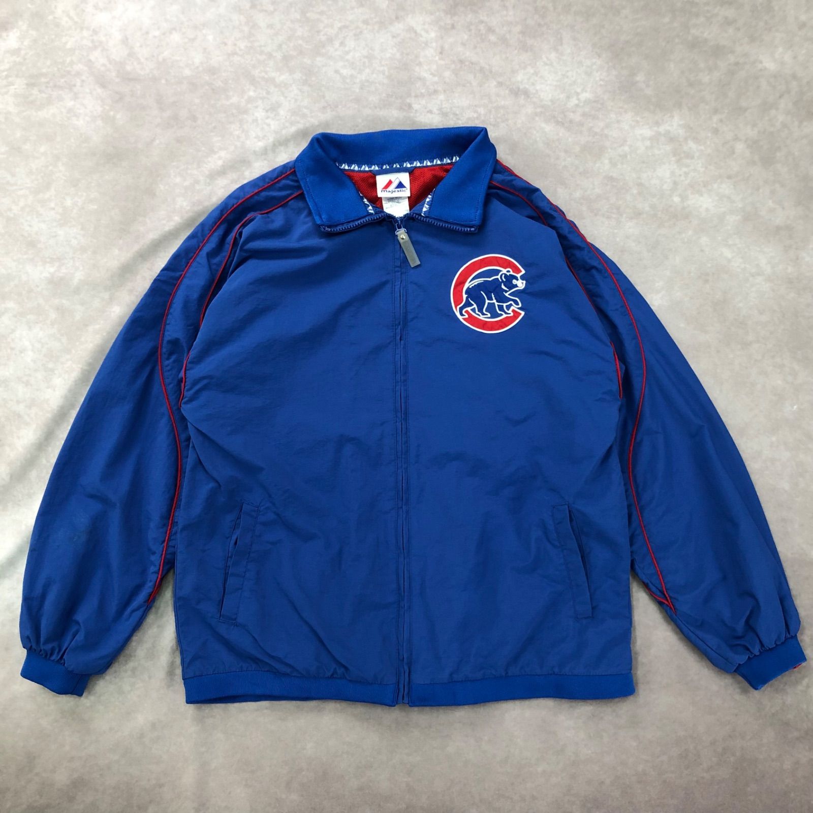 Majestic マジェスティック トラックジャケット ベースボールジャケット スタジャン ブルゾン Chicago Cubs シカゴ・カブス MLB  チームロゴ - メルカリ