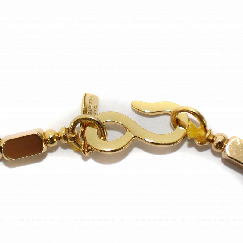 イエナ IENA KENNETH JAY LANE NL barrel bead NLパレルビードネックレス ストレッチ ゴールド色 24091910005810 タグ付き /BB