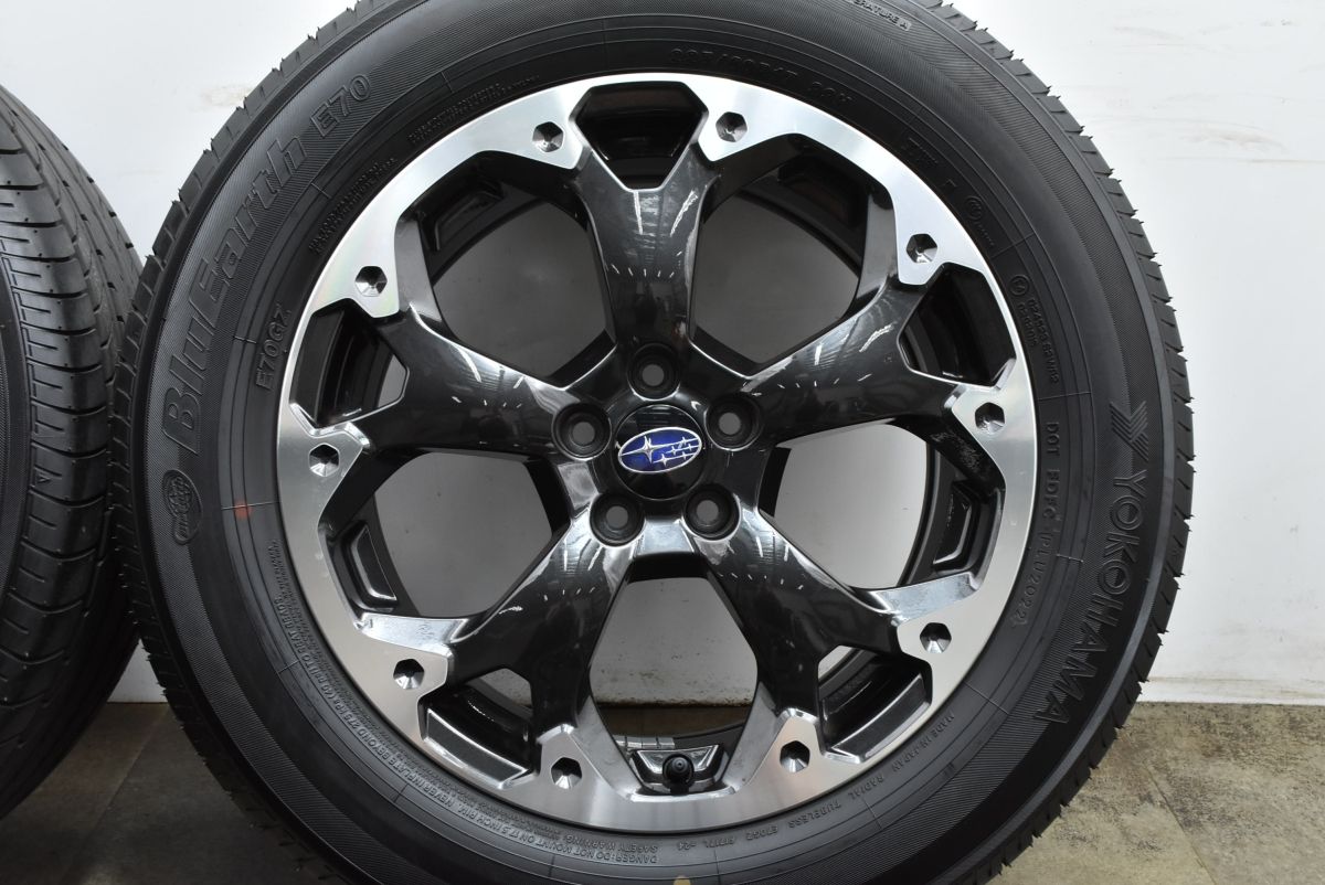 バリ溝 スバル GT XV 後期 純正 17in 7J 55 PCD100 ヨコハマ ブルーアース E70 225 60R17 SJ フォレスター BR レガシィアウトバック FFCRYSTALESIA_COM