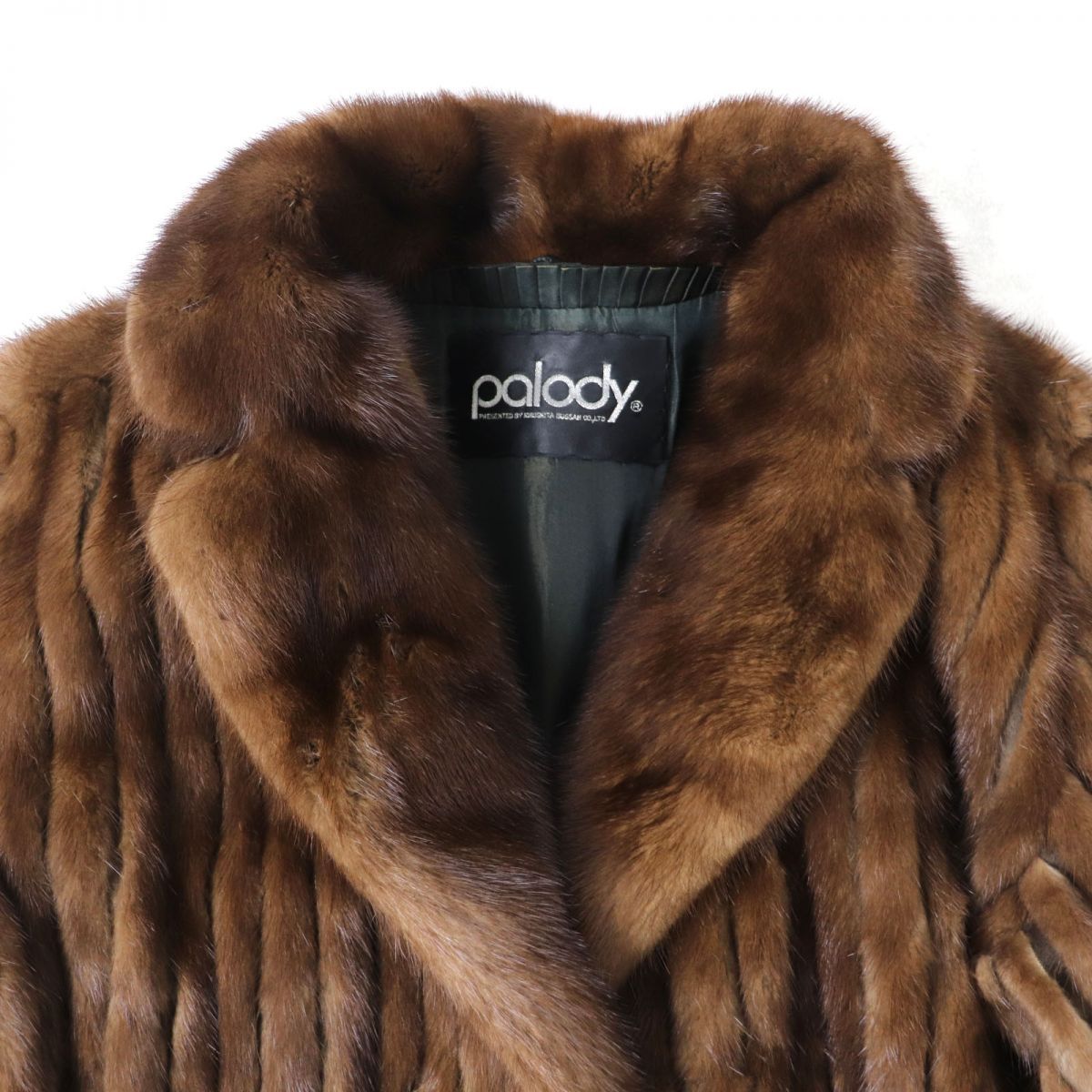 MINK 　ミンク　毛皮　ミディアム　コート　ダークブラウン 極美品☆MINK ミンク 本毛皮コート ダークブラウン（ブラックに近い