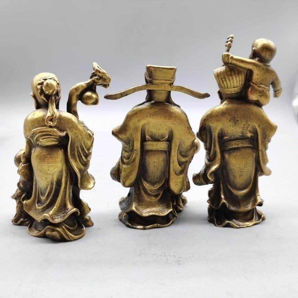 銅器 銅製品 鎮宅辟邪 開運風水 招財 福禄寿三つ星  置物 工芸品 装飾 銅器 銅製品 鎮宅辟邪 開運風水 招財 福禄寿三つ星 置物