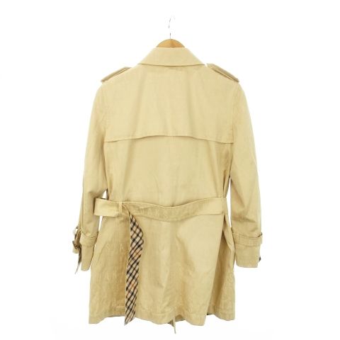 ダックス DAKS トレンチコート ミドル丈 ベルト ジャガード