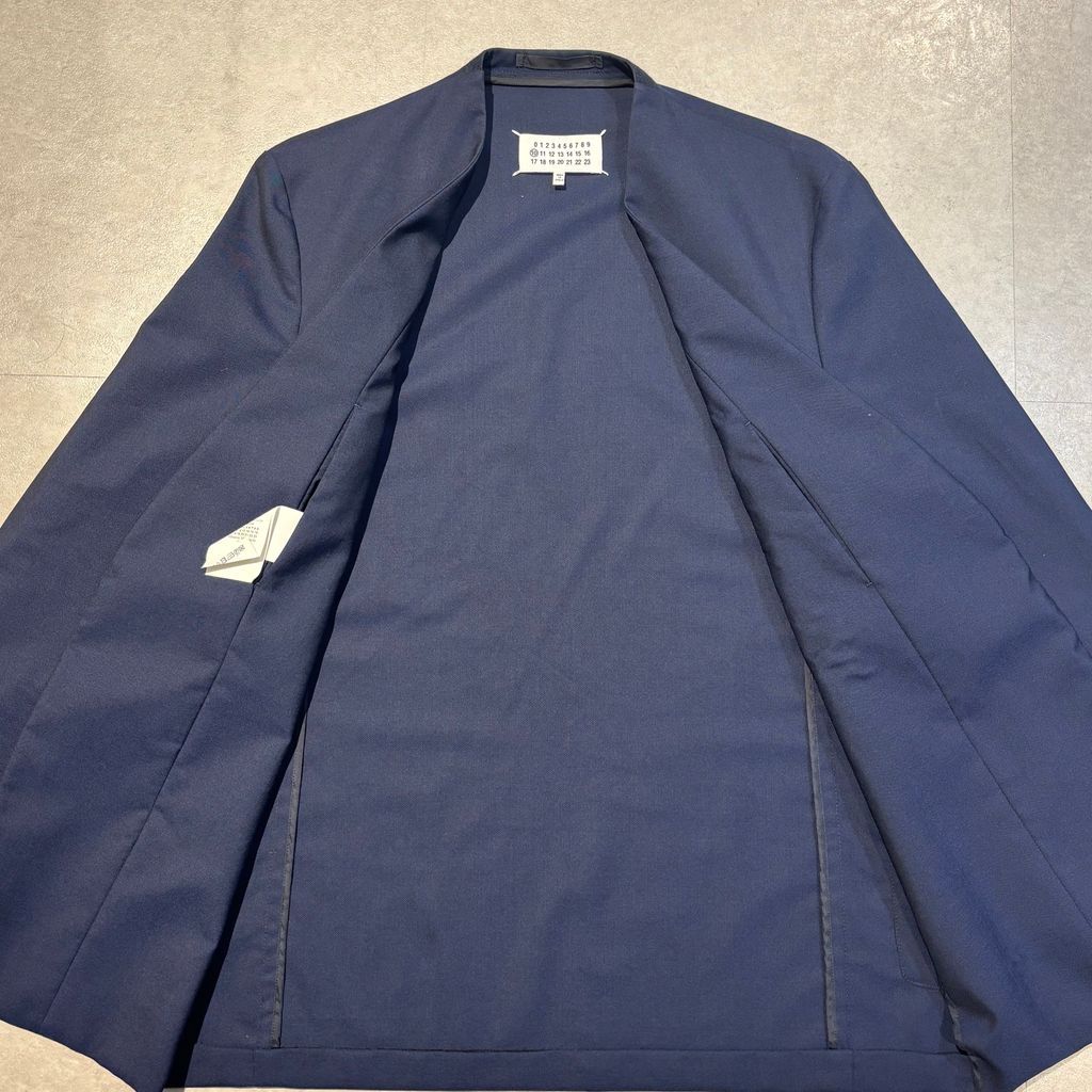 Maison Margiela ノーカラー ジャケット サイズ46 ネイビー 中古・古着通販】Maison Margiela (メゾンマルジェラ) 22SS