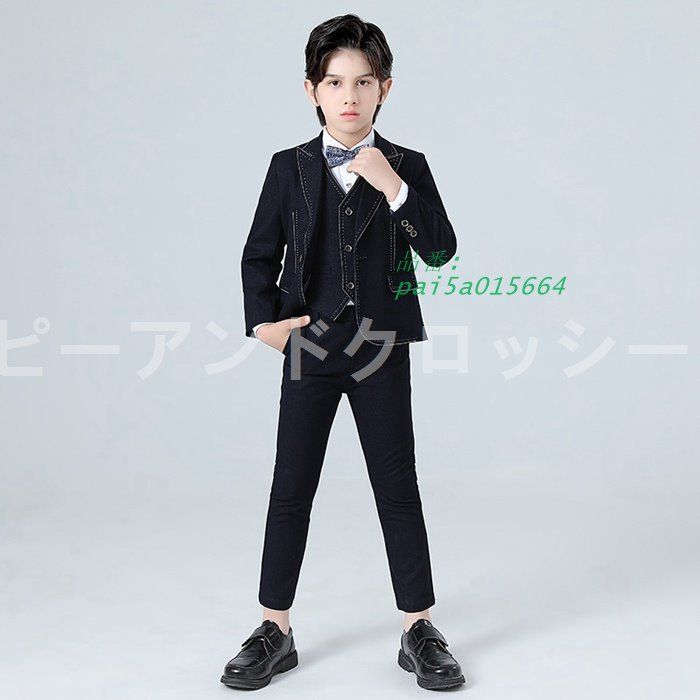  フォーマルスーツ 男の子 スーツセット おしゃれ 純色 4点セット 入学式 入園式 卒園式 結婚式 発表会 子供服 卒業式キッズ pai 5 a 015664 スーツ ブレザー フォーマル ドレス スーツ