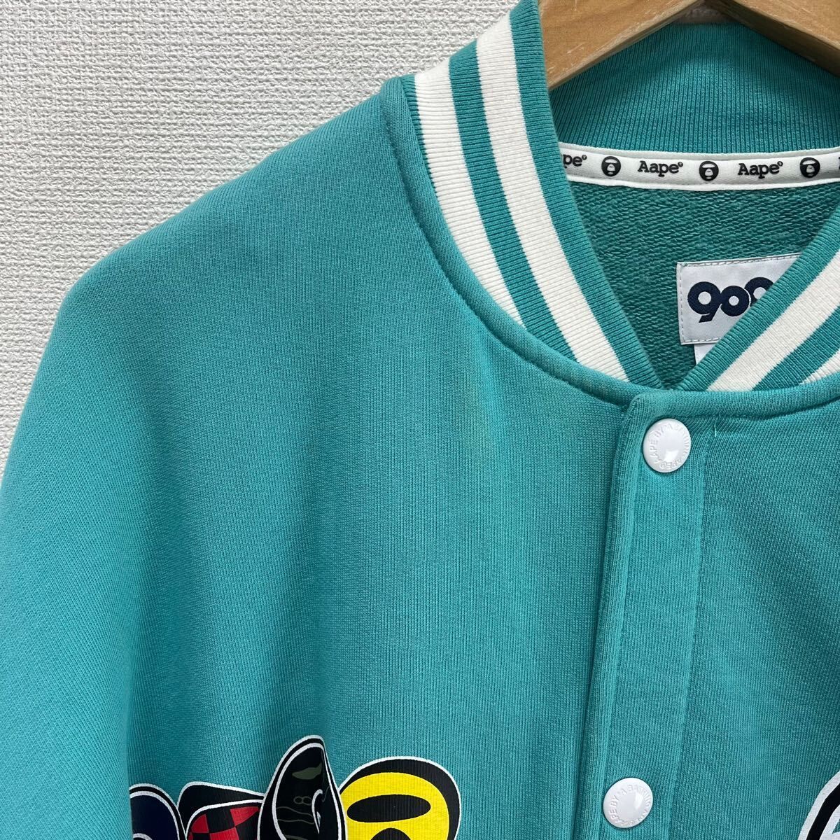 【人気アイテム】アベイシングエイプ スウェットスタジャン 刺繍 リンガー XL 人気アイテム】アベイシングエイプ スウェットスタジャン 刺繍