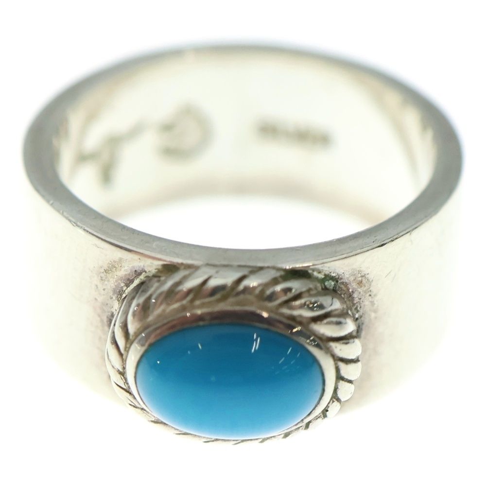 TADY - KING タディアンドキング 平打ちリングSV銀縄ターコイズ シルバー