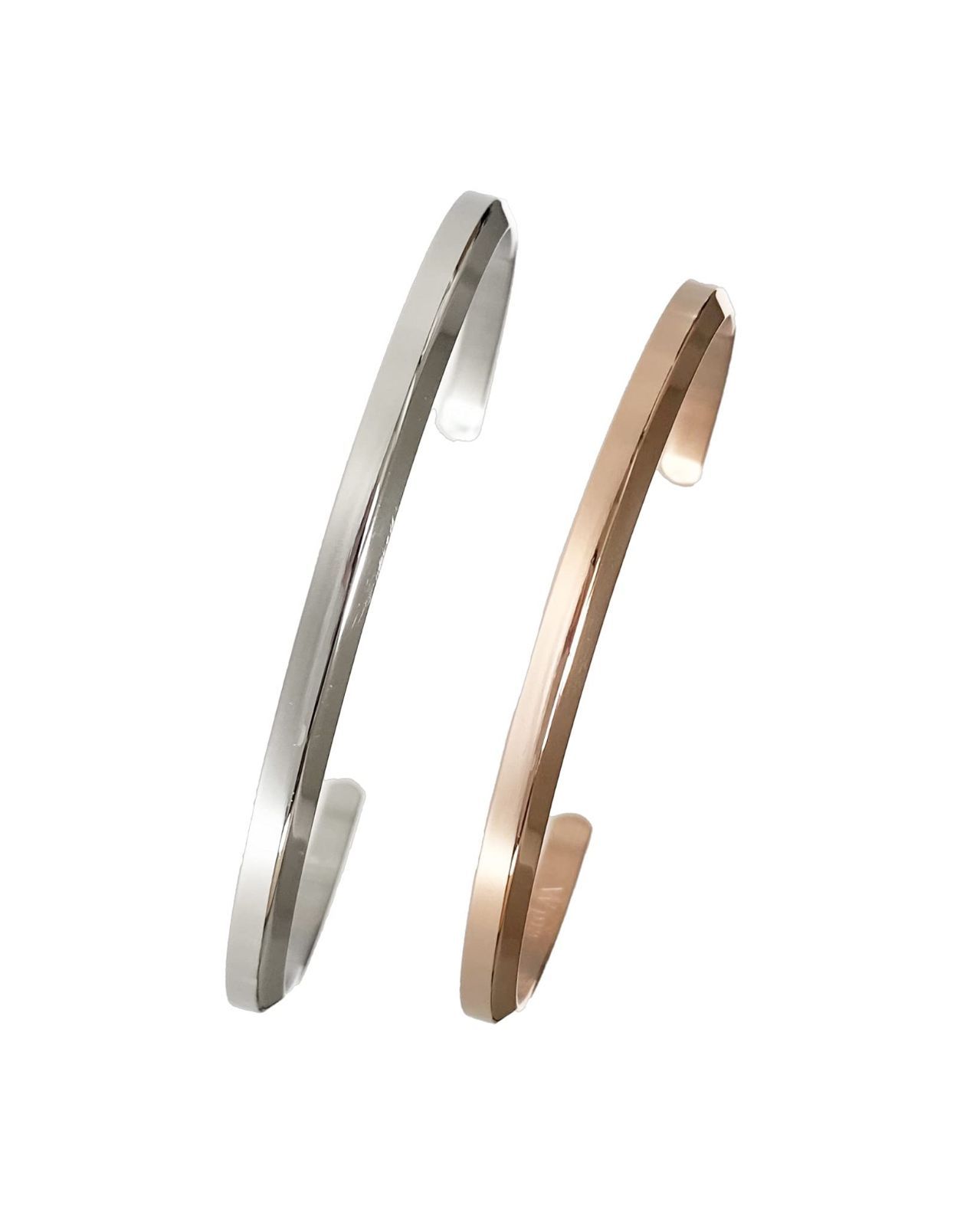 メルカリshops 色 シルバー ローズゴールド Wpia ブレスレット ペア 金属アレルギー対