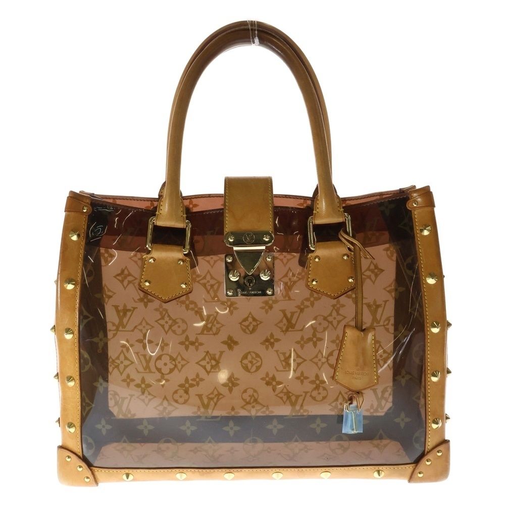 LOUIS VUITTON ルイヴィトン モノグラム ネオ カバアンブルMM ビニールトートバッグ ショルダーバッグ クリア|ブラウン M92504