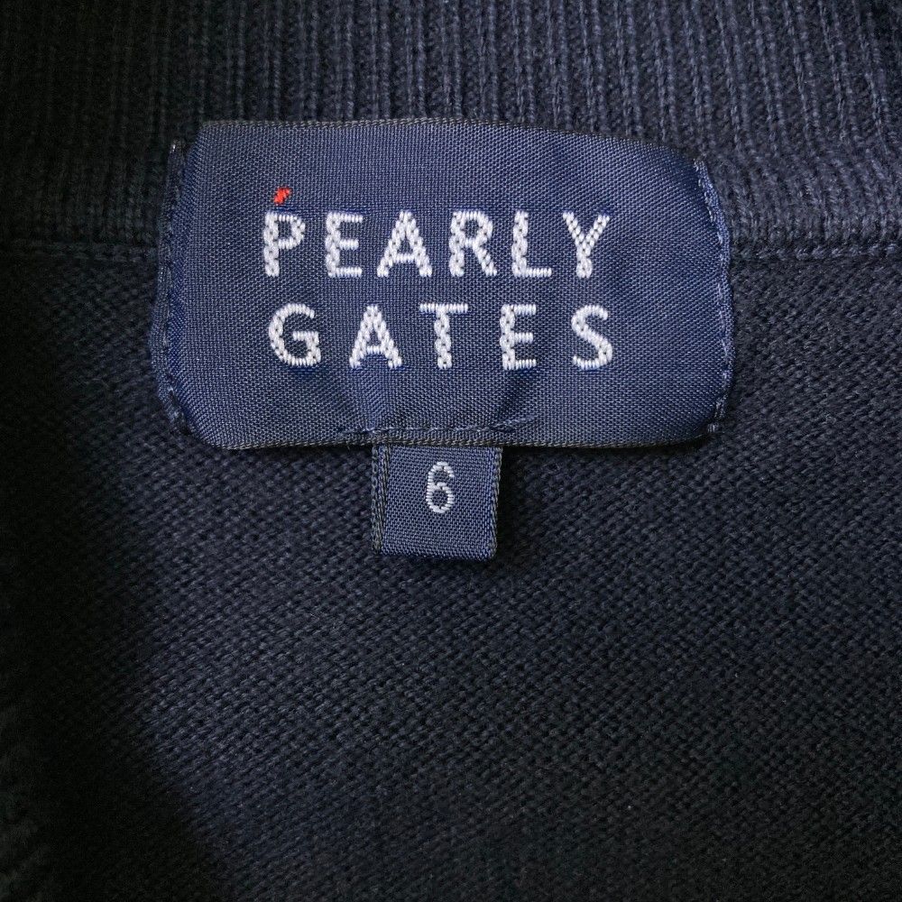 サイズ：6 PEARLY GATES パーリーゲイツ  タートルネック ニットセーター  ネイビー系 [240101417594] ゴルフウェア メンズ ストスト サイズ：6 PEARLY GATES パーリーゲイツ タートルネック ニット